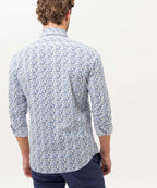 Brax - Daniel Shirt - Colour: Ice Blue Print