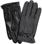 Failsworth - Harris Tweed and Leather Gloves - Colour: Black
