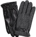 Failsworth | Harris Tweed and Leather Gloves | Black | Size: Small / Medium, Large / Extra Large