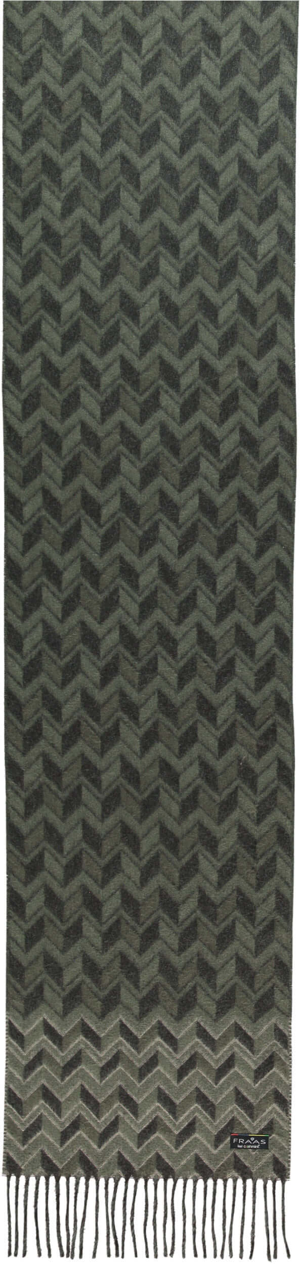 Fraas - Chevron Scarf - Colour: Green / Grey