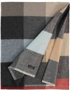 Fraas - Block Check Scarf - Colour: Grey Multi