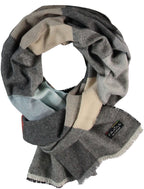 Fraas - Block Check Scarf - Colour: Grey Multi