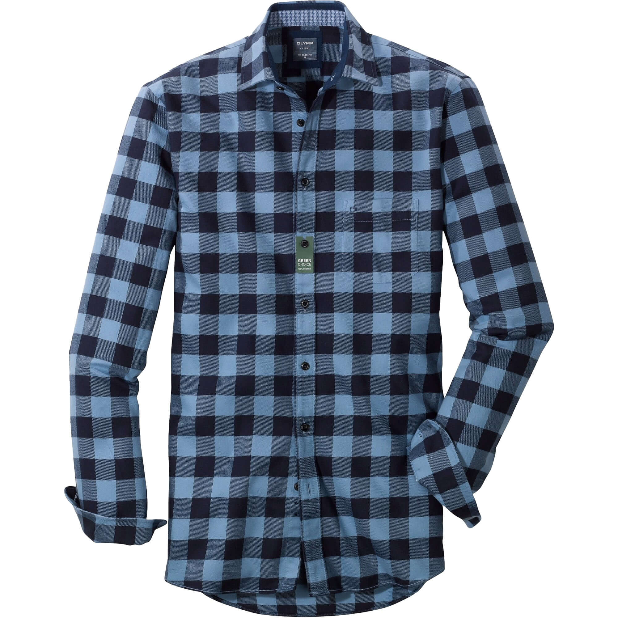 Olymp - Check Shirt - Colour: Blue/Navy