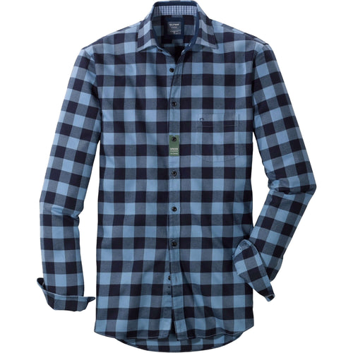 Olymp - Check Shirt - Colour: Blue/Navy
