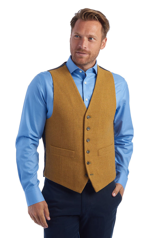 Gurteen - Ross Waistcoat | Fancy Back - Colour: Corn