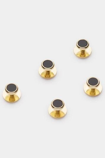 Hunt & Holditch - Dress Shirt Studs - Colour: Black / Gold