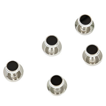 Hunt & Holditch - Dress Shirt Studs - Colour: Black / Silver