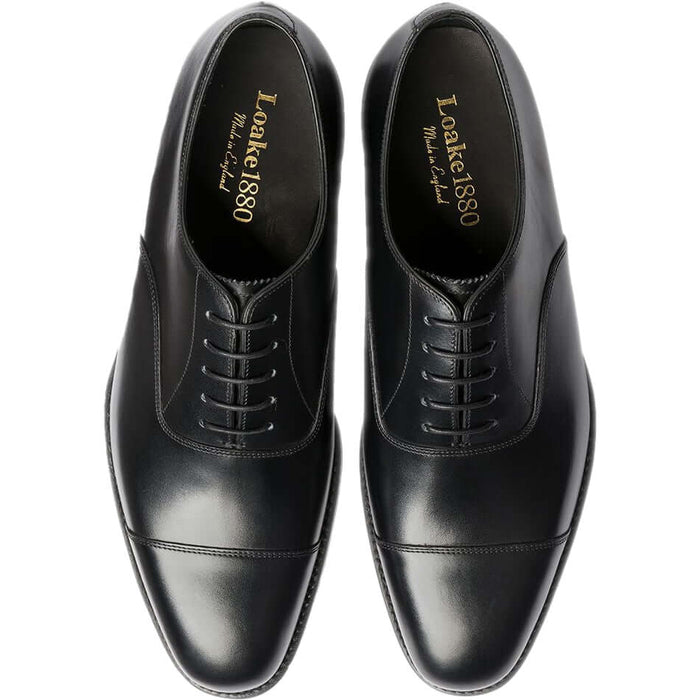 Loake | Aldwych Shoe | Rubber Sole | Colour: Black, Mahogany