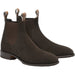 R M Williams | Suede Craftsman Boot - Chocolate | Shoe Size: 7, 7.5, 8, 8.5, 9, 9.5, 10, 10.5, 11