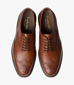 Loake - Badminton Brogue | Rubber Sole - Colour: Mahogany Grain