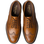 Loake - Badminton Brogue | Rubber Sole - Colour: Mahogany Grain