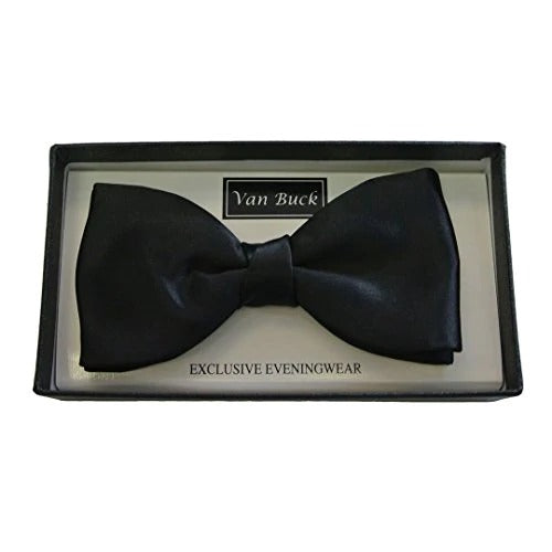 Van Buck - Ready Tied Silk Bow Tie - Colour: Black