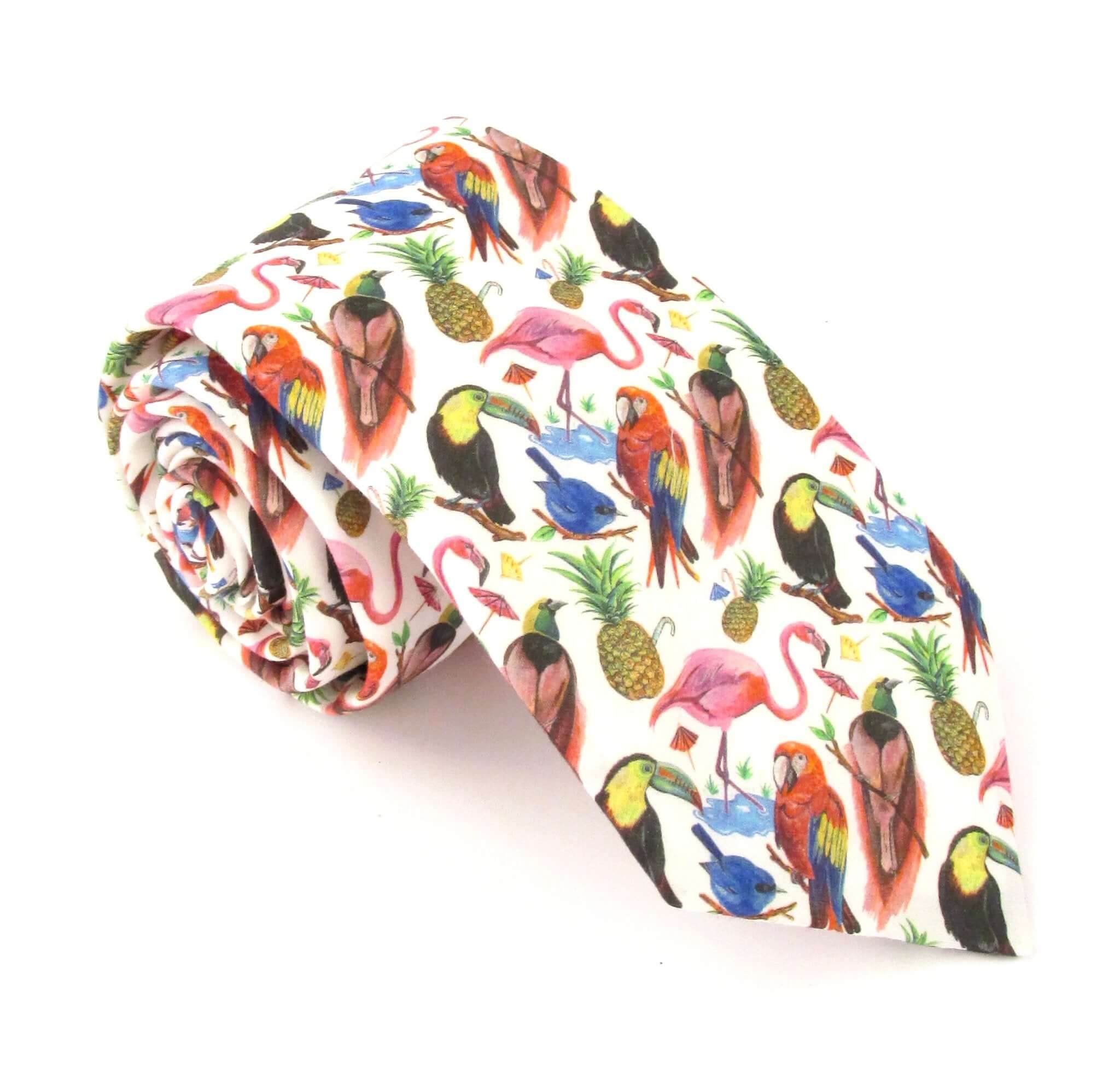 Van Buck - Tie Made from Liberty Fabric - Colour: Birds of Paradise