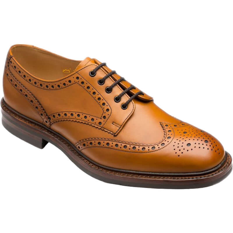 Loake - Chester Brogue | Rubber Sole - Colour: Tan