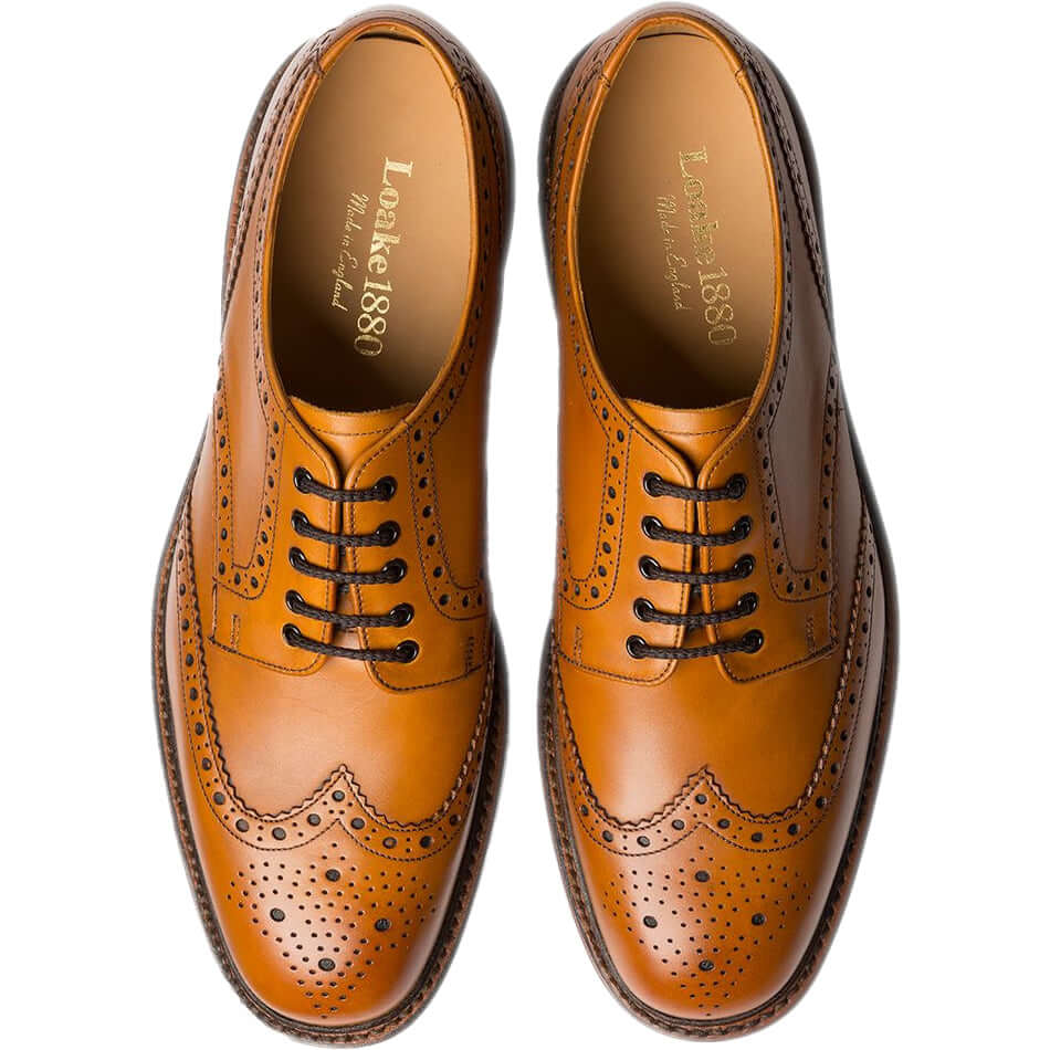 Loake - Chester Brogue | Rubber Sole - Colour: Tan