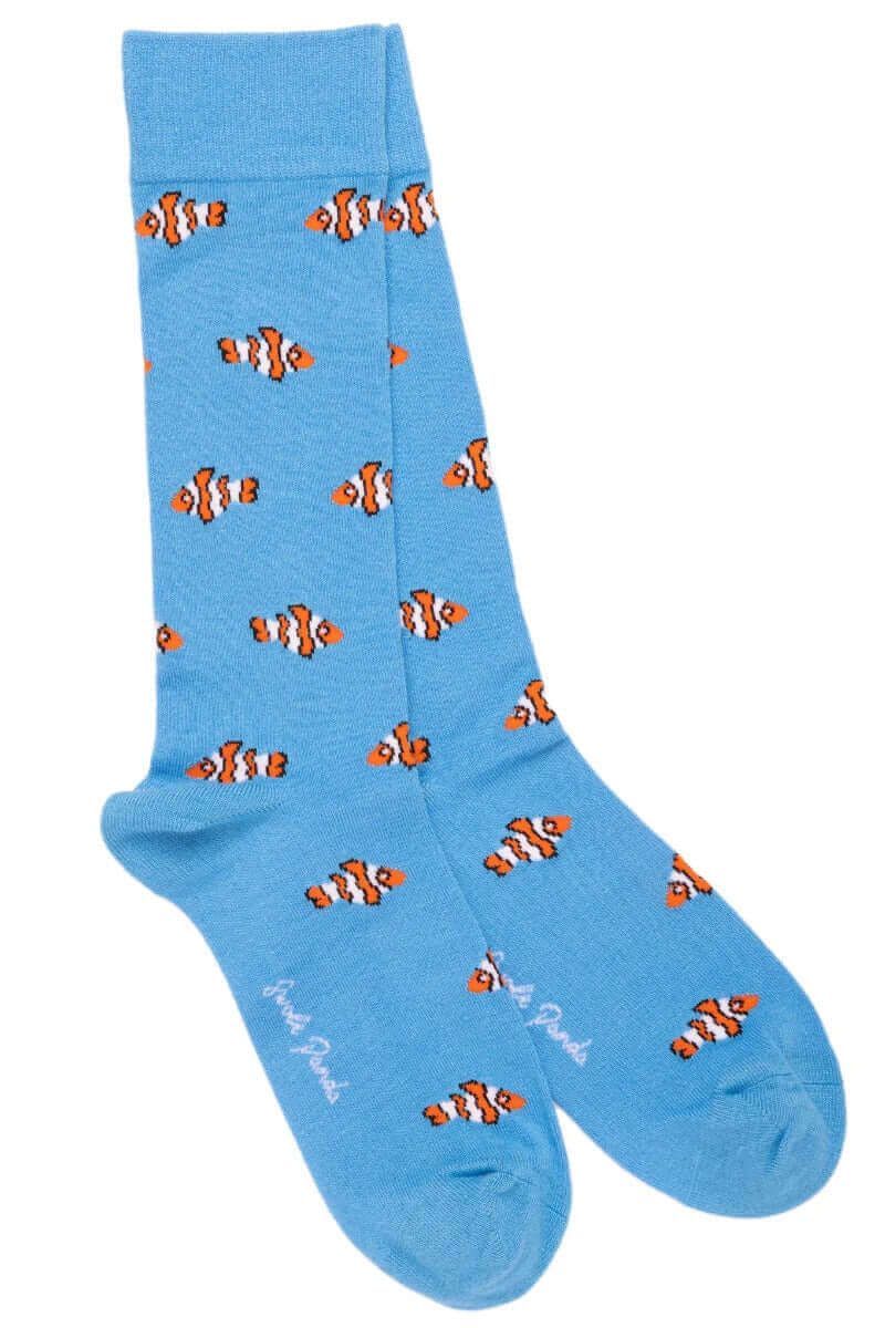 Swole Panda - Premium Eco-Friendly Bamboo Socks - Colour: Clownfish Blue