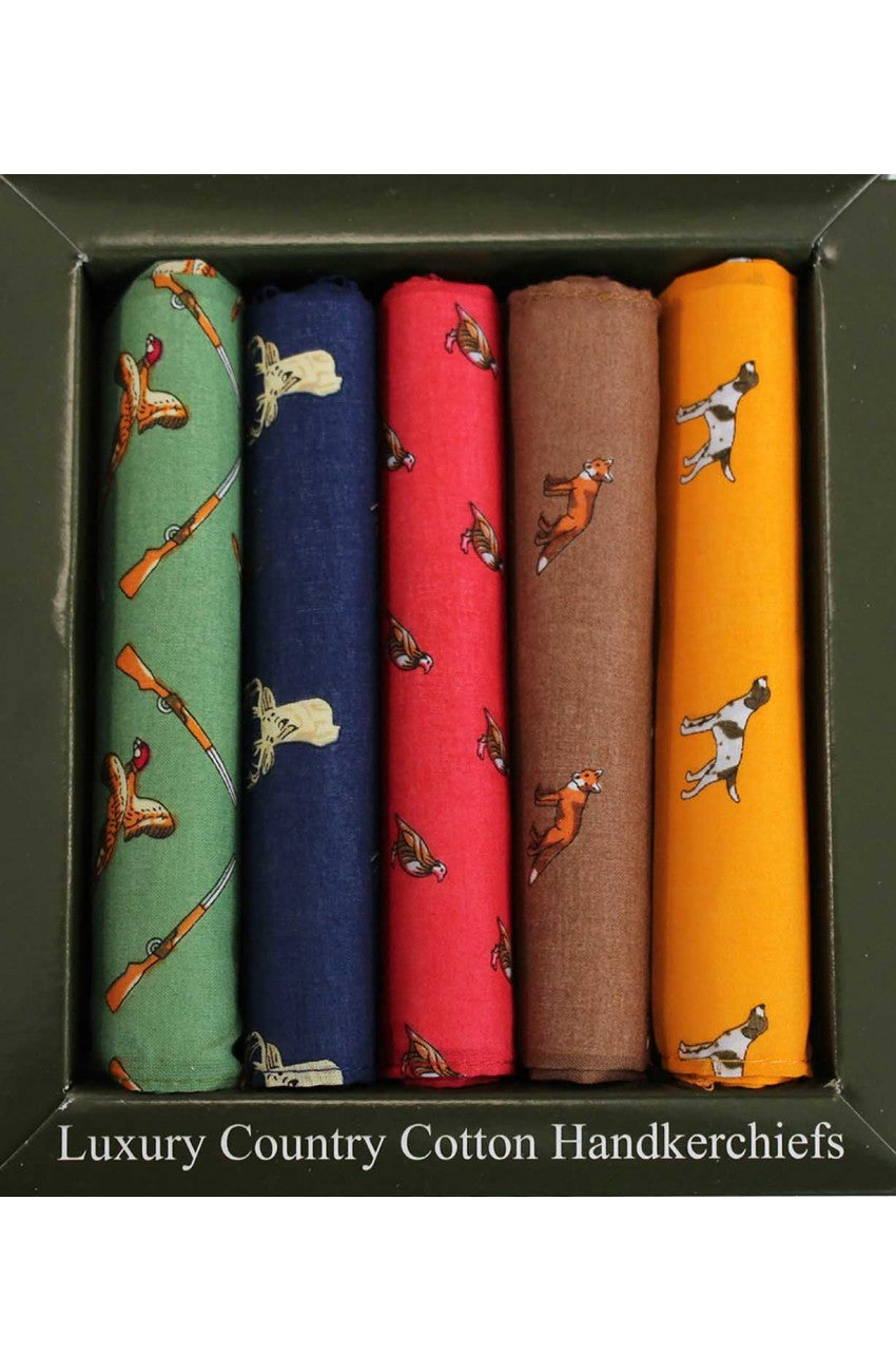 Soprano - Sporting Handkerchiefs - Colour: Yellow / Red / Green / Brown / Navy