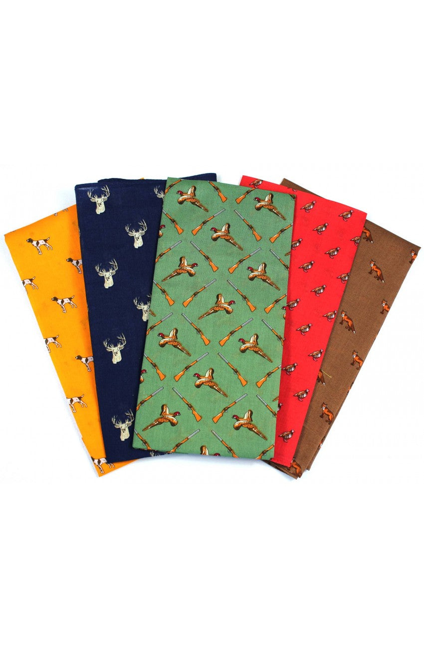 Soprano - Sporting Handkerchiefs - Colour: Yellow / Red / Green / Brown / Navy