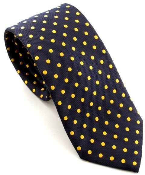 Van Buck - Spot Tie - Colour: Navy/Gold