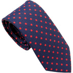 Van Buck - Spot Tie - Colour: Navy/Red