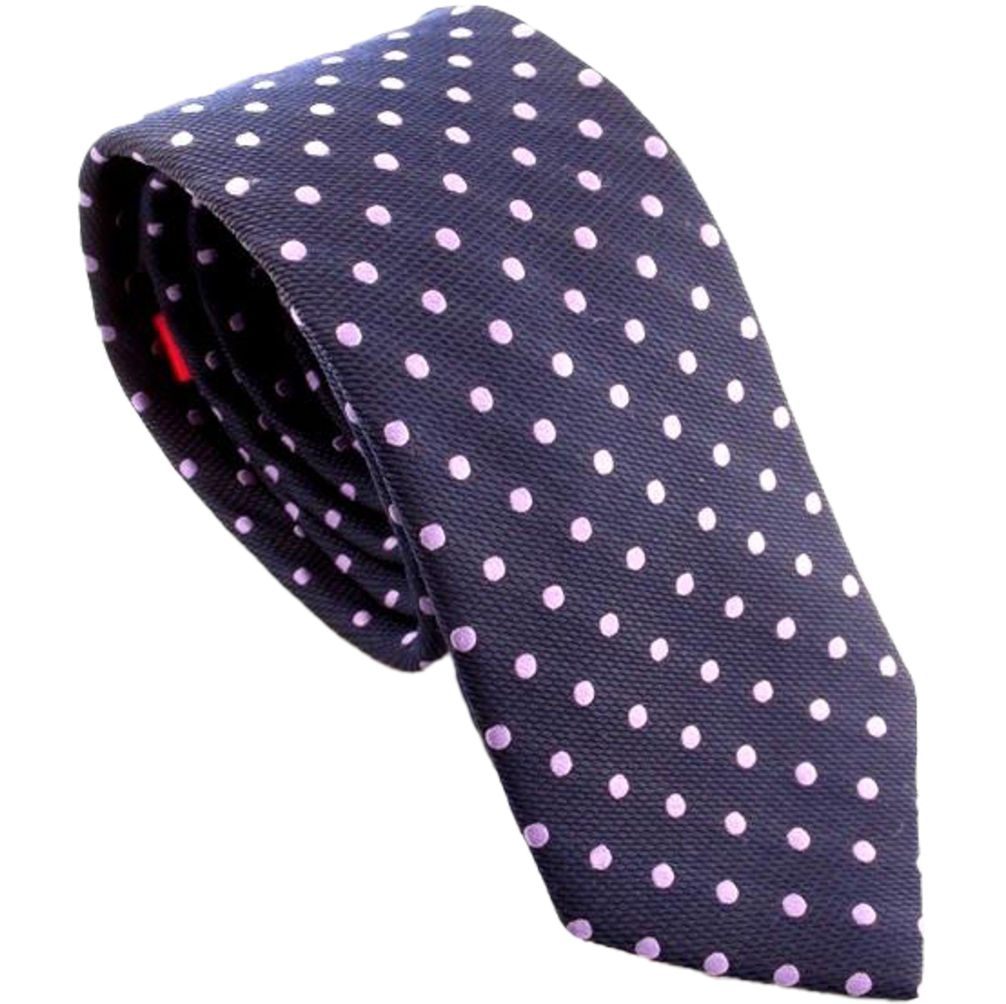 Van Buck - Spot Tie - Colour: Navy/Lilac