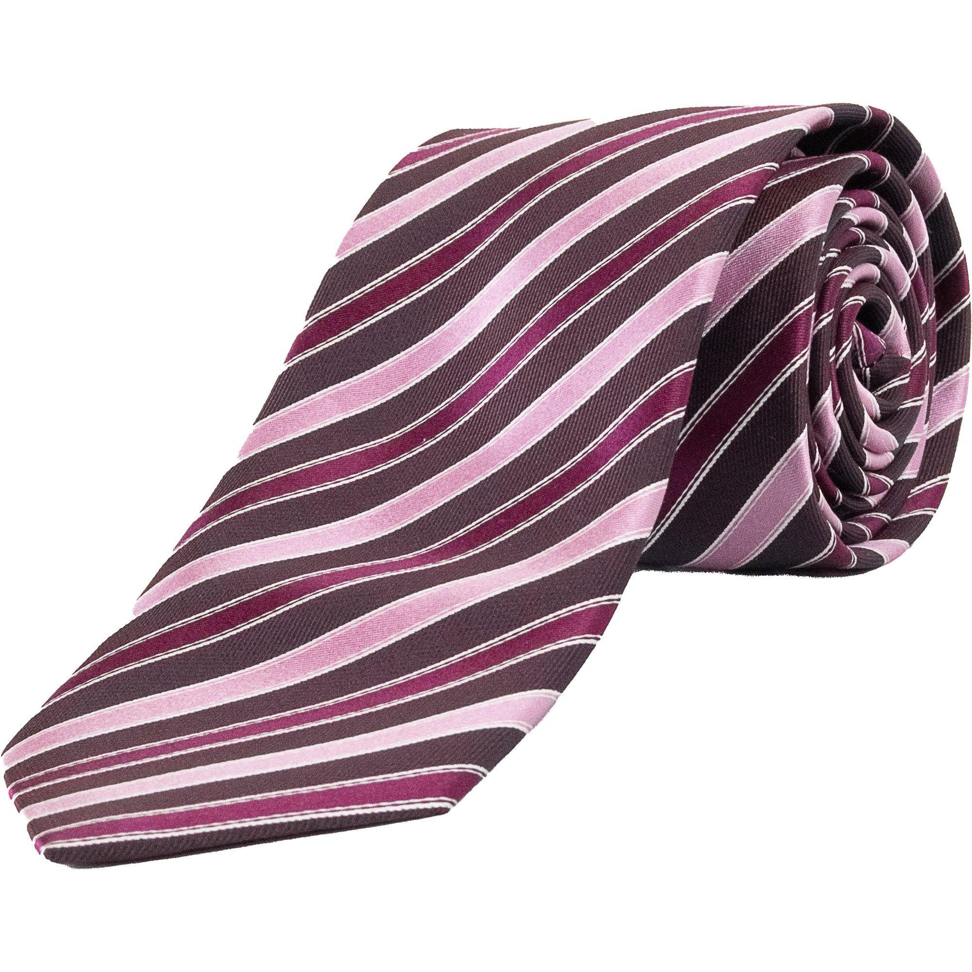 Michaelis - Stripe Tie - Colour: Pink / Brown