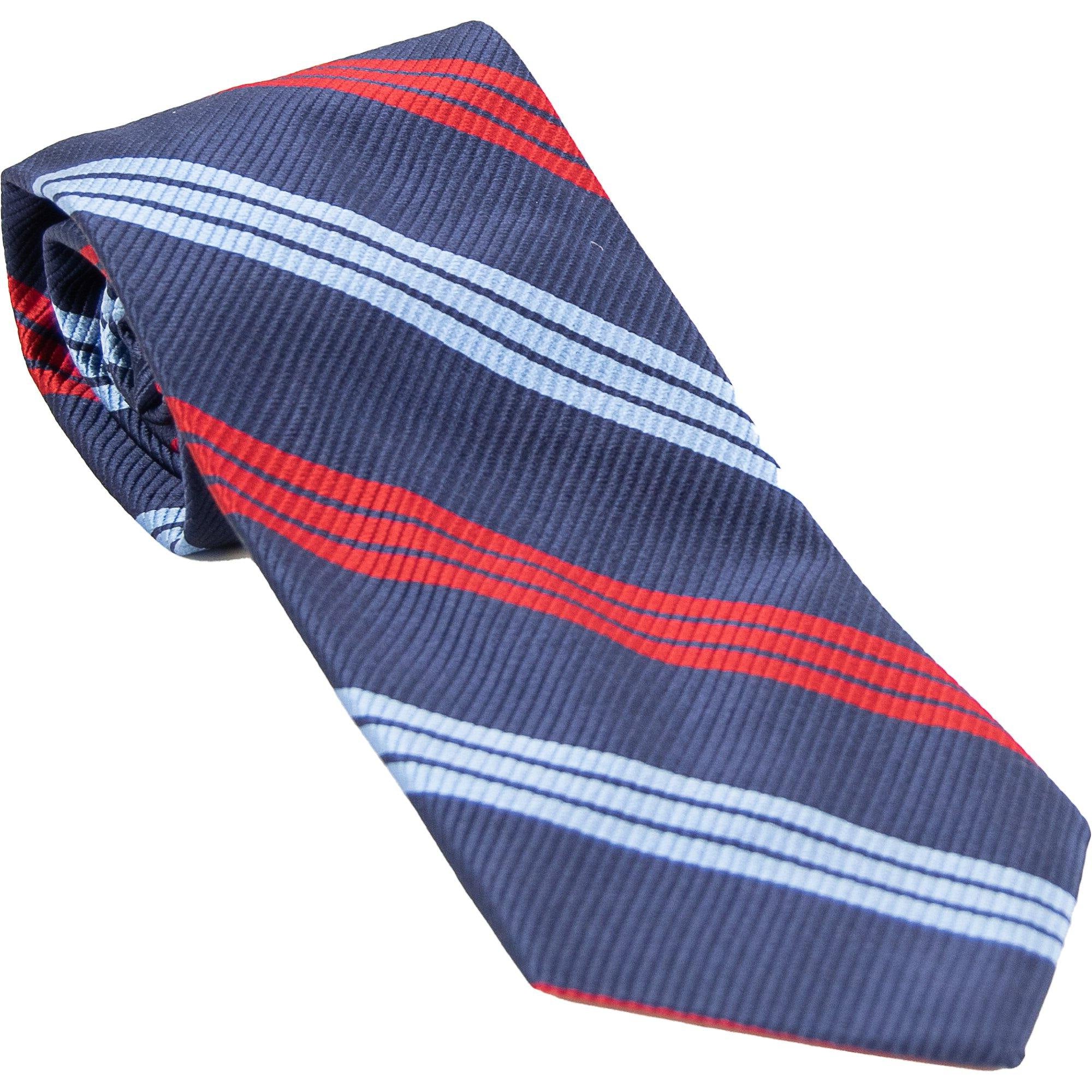 Livingston - Woven Silk Club Tie - Colour: NAVY