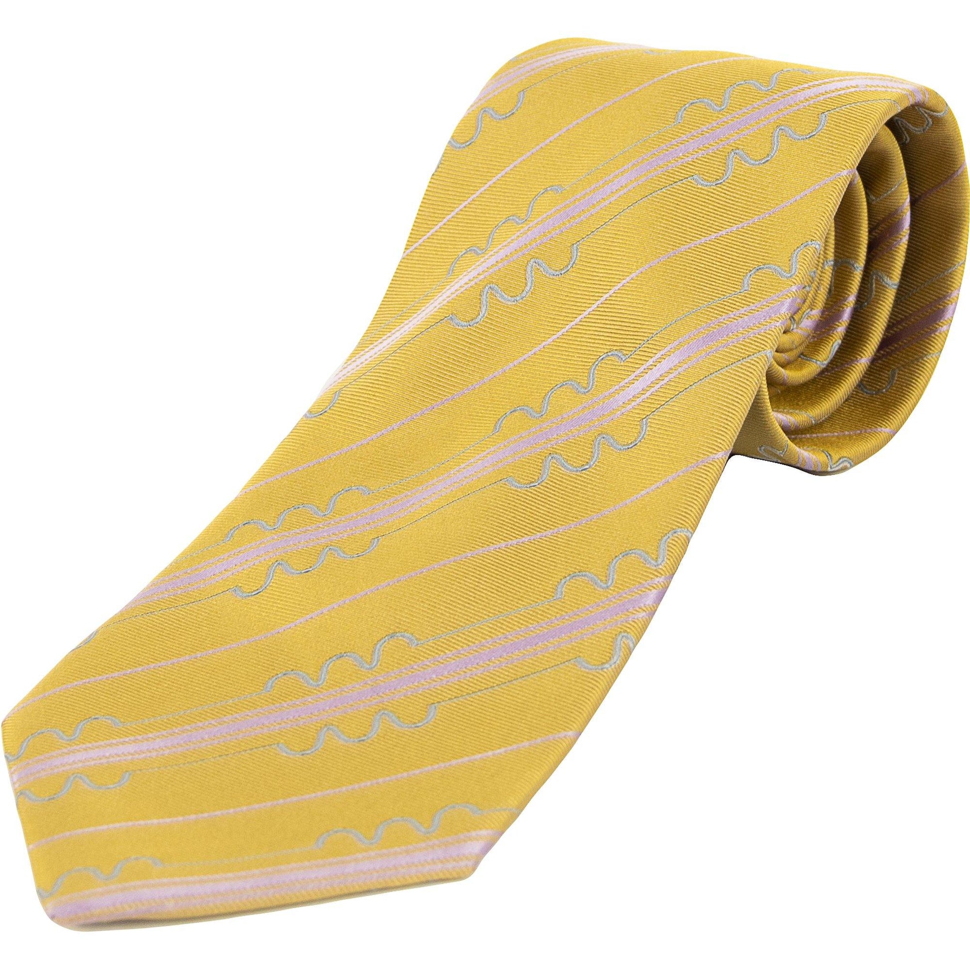 Dormeuil - Woven Silk Tie - Colour: Gold