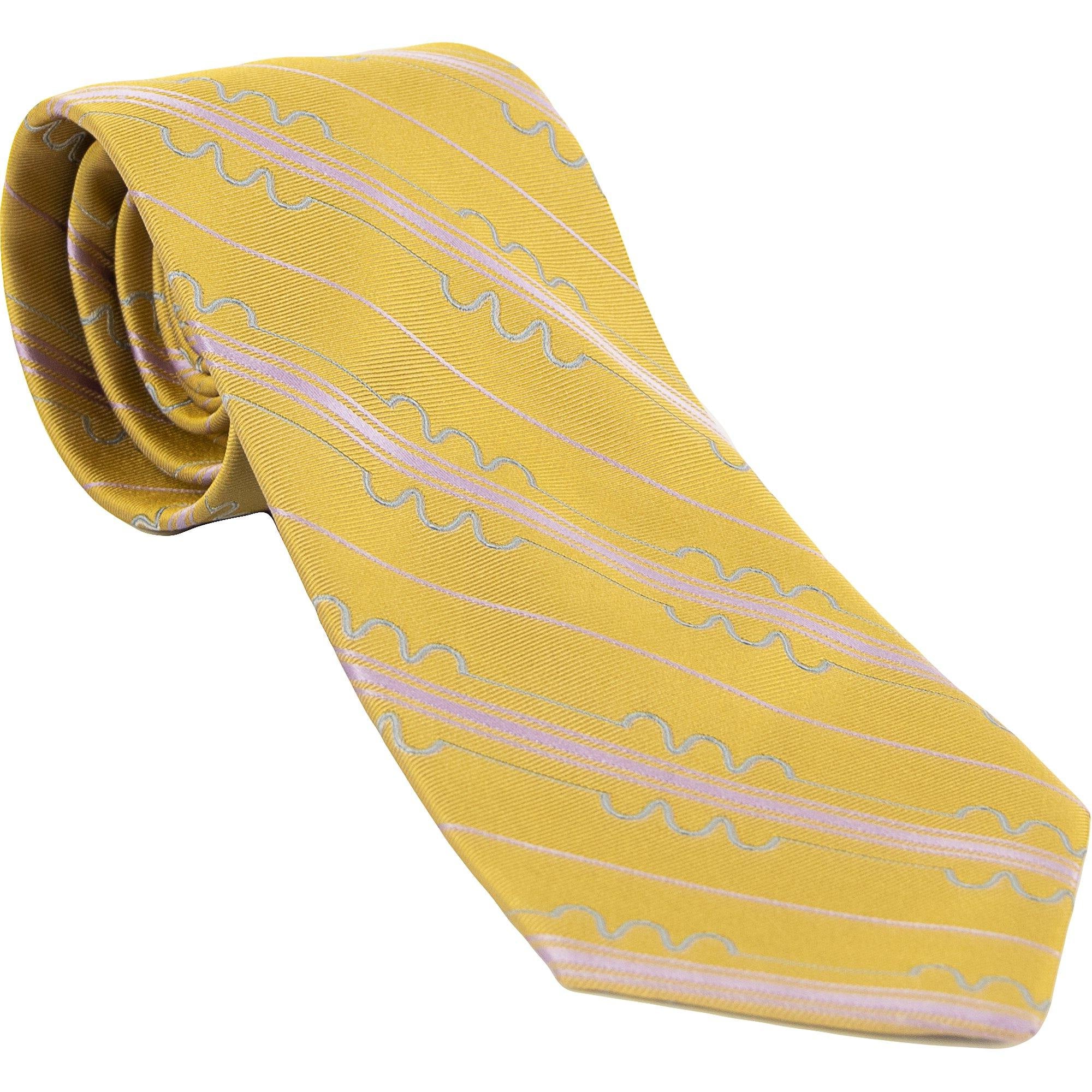 Dormeuil - Woven Silk Tie - Colour: Gold