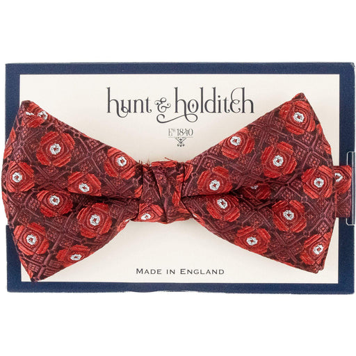 Hunt & Holditch | Bow Tie - Brocade | Colour: CLARET TIED