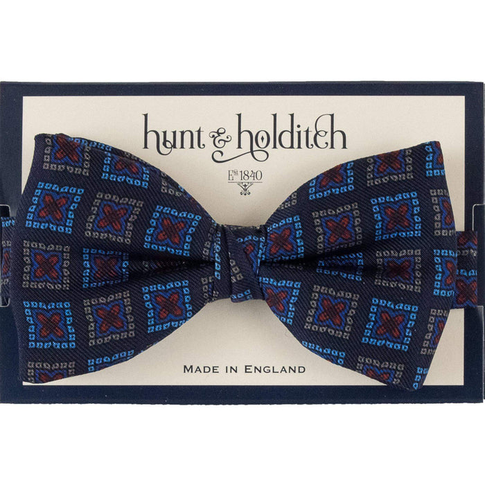 Hunt & Holditch | Bow Tie - Squares | Colour: NAVY MULTI