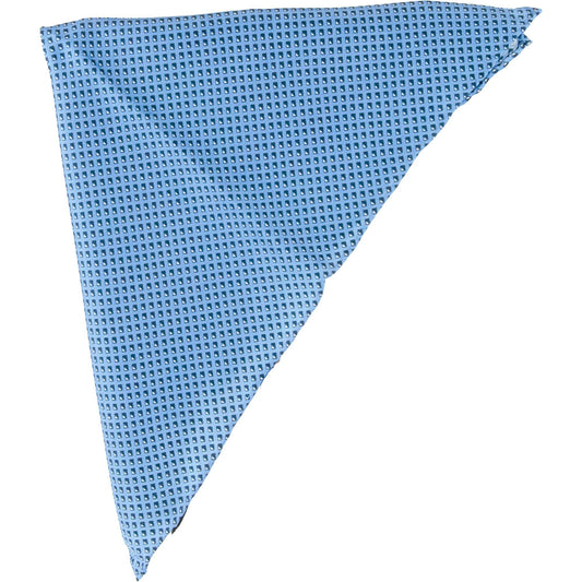 Livingston - Patterned Silk Pocket Square - Colour: Blue Diamond