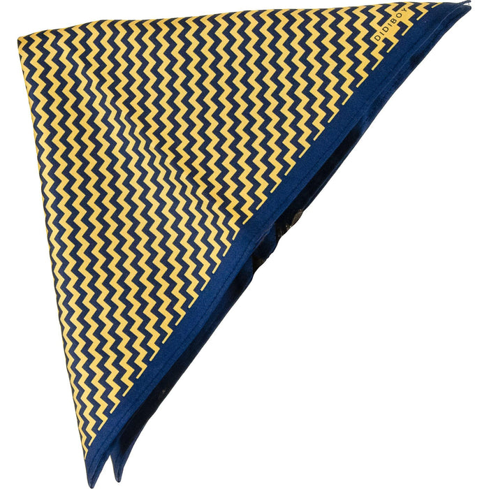 Assorted | Patterned Silk Pocket Square | Colour: GOLD ZIGZAG