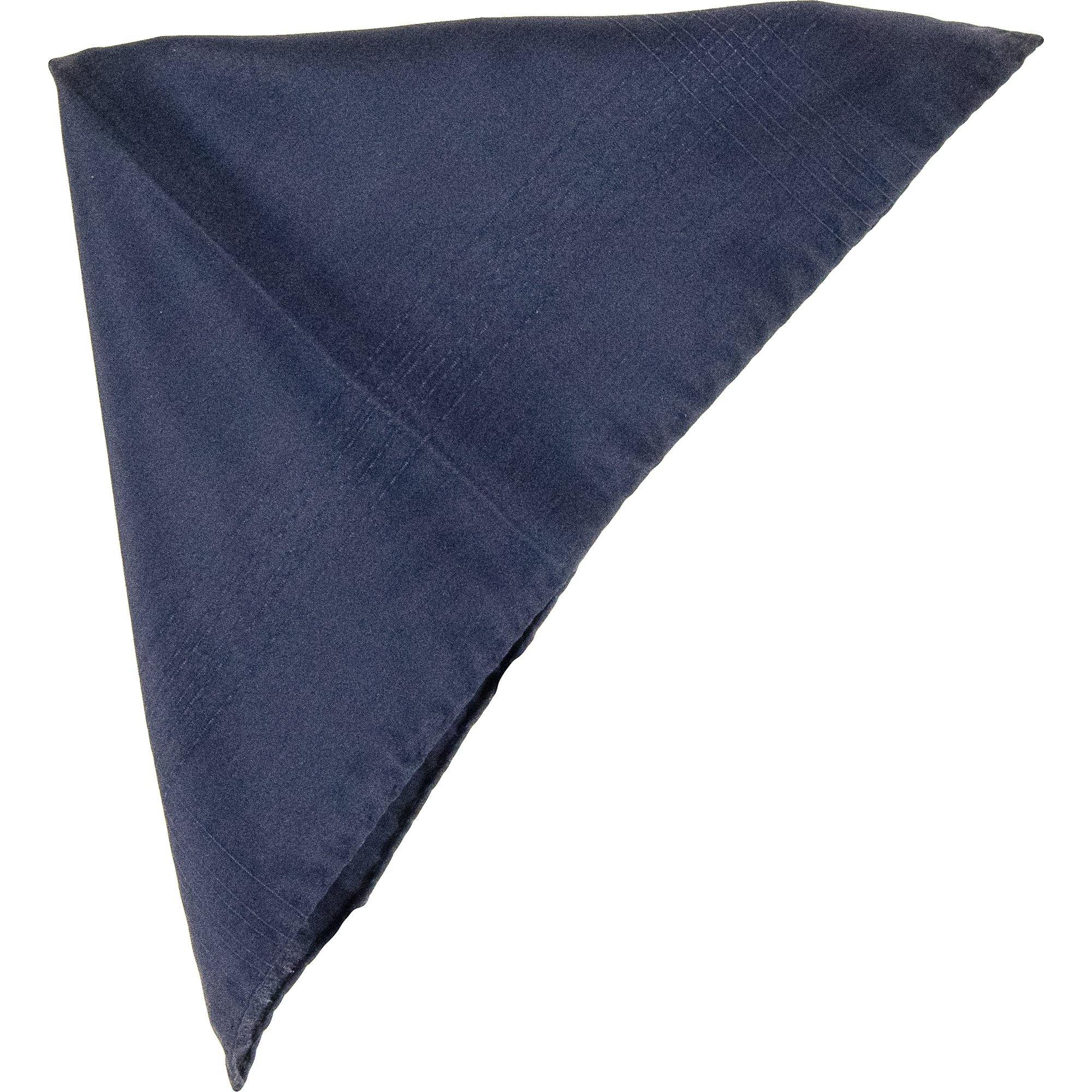 Van Buck - Plain Silk Pocket Square - Colour: Navy