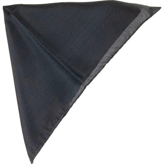 Van Buck - Plain Silk Pocket Square - Colour: Black