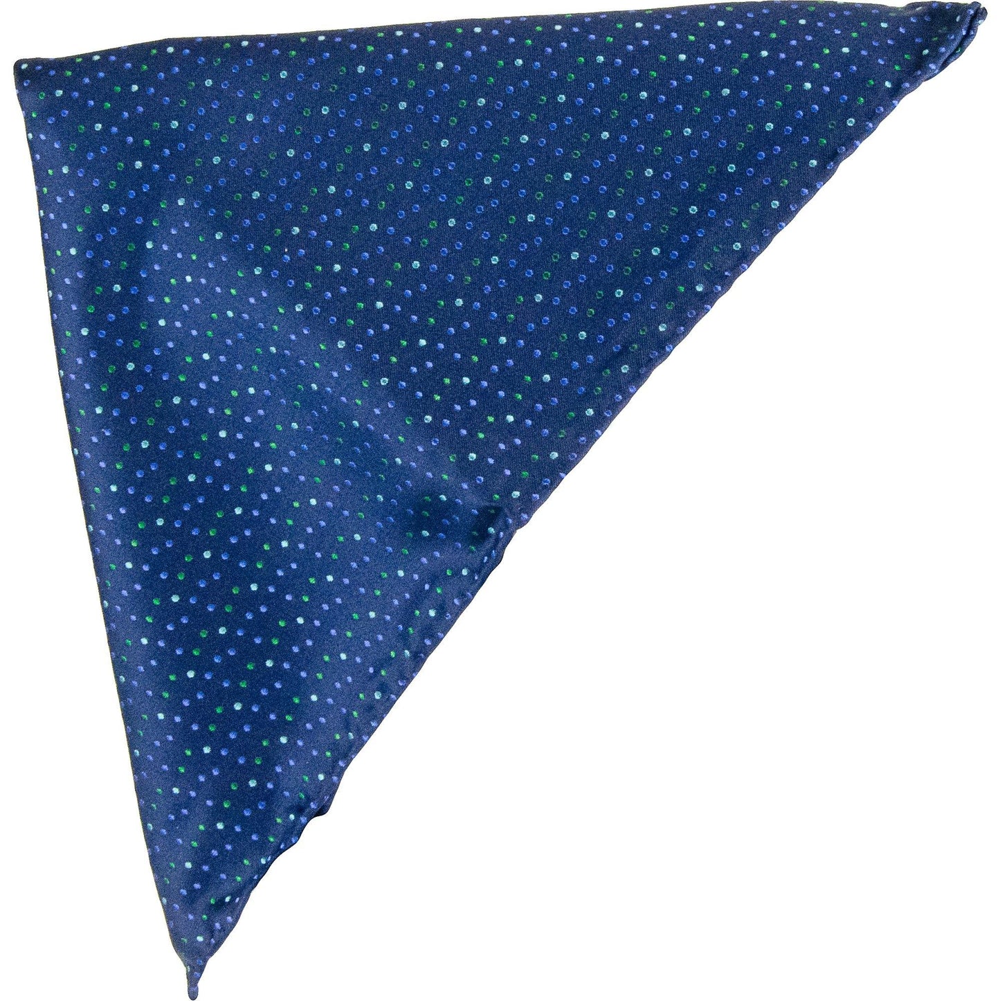 Michaelis - Spot Silk Pocket Square - Colour: NAVY SPOT