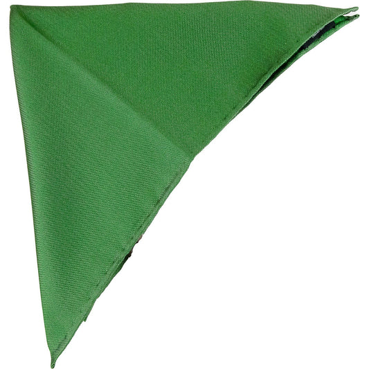 Livingston - Woven Silk Pocket Square - Colour: Green