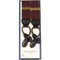 Hunt & Holditch Satin Diamond Button Braces in Maroon