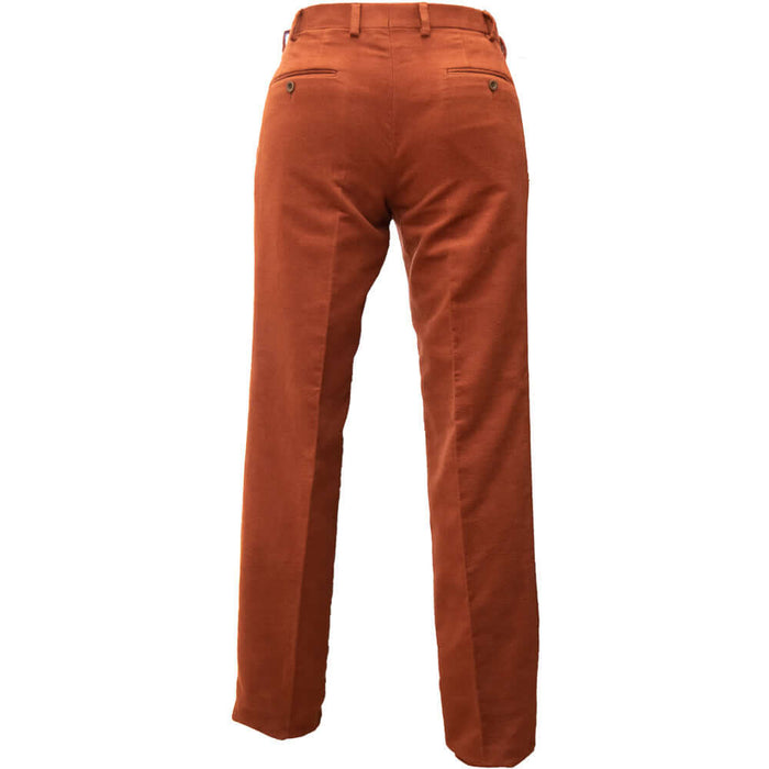 Livingston | Exclusive Moleskin Trouser - Rust | Waist Size: 32", 34", 36", 38", 40", 42", 44", 46"