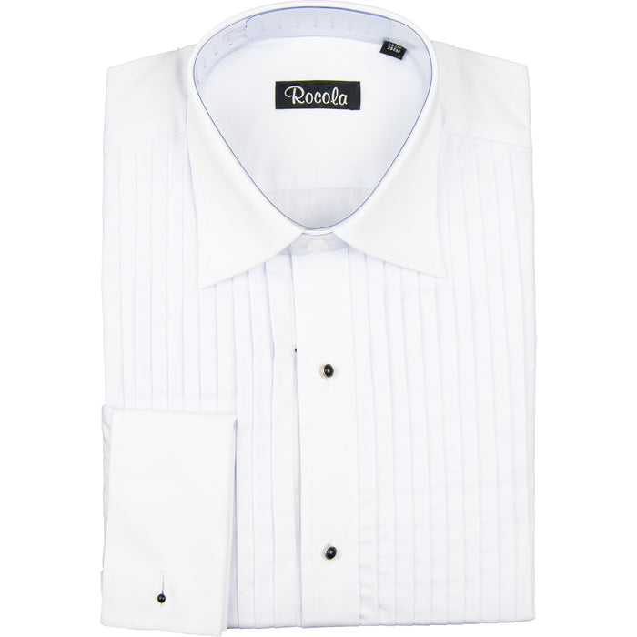 Rocola | Standard Collar Evening Shirt - White | Collar Size: 15"