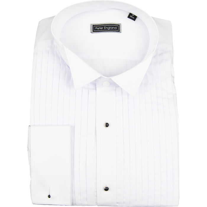 Peter England | Wing Collar Evening Shirt - White | Collar Size: 15"