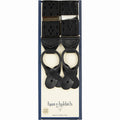 Hunt & Holditch - Satin Diamond Button Braces - Colour: Black