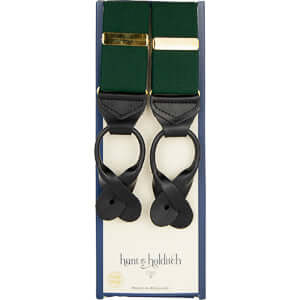 Hunt & Holditch - Button Braces - Colour: Tartan Green