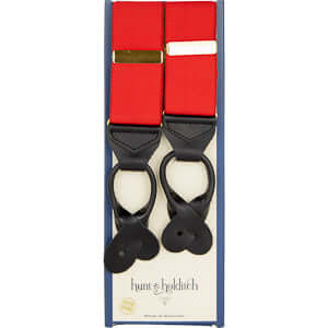 Hunt & Holditch - Button Braces - Colour: Red