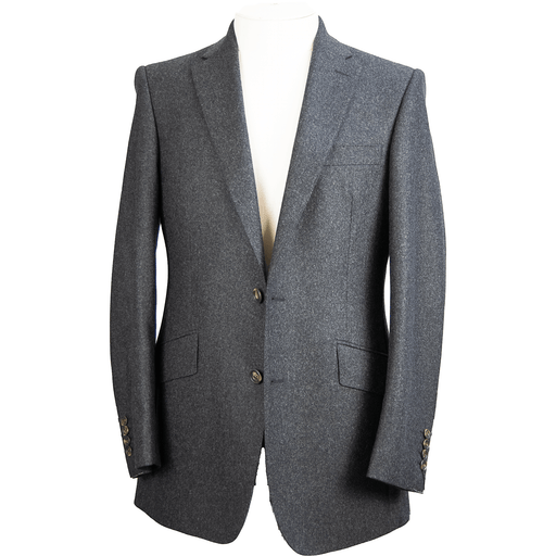 Livingston | Luxury Vitale Barberis Canonico Italian Flannel 2 Piece Suit | Chest Size: 38", 40", 42", 44"