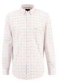 Fynch Hatton - Button Down Print Shirt - Colour: Apricot Multi