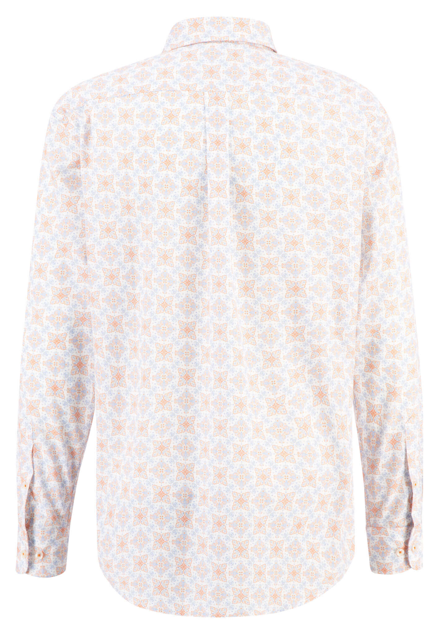 Fynch Hatton - Button Down Print Shirt - Colour: Apricot Multi