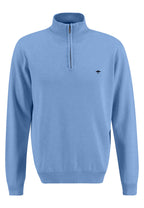 Fynch Hatton - 1/4 Zip Pullover | Cotton - Colour: Light Sky