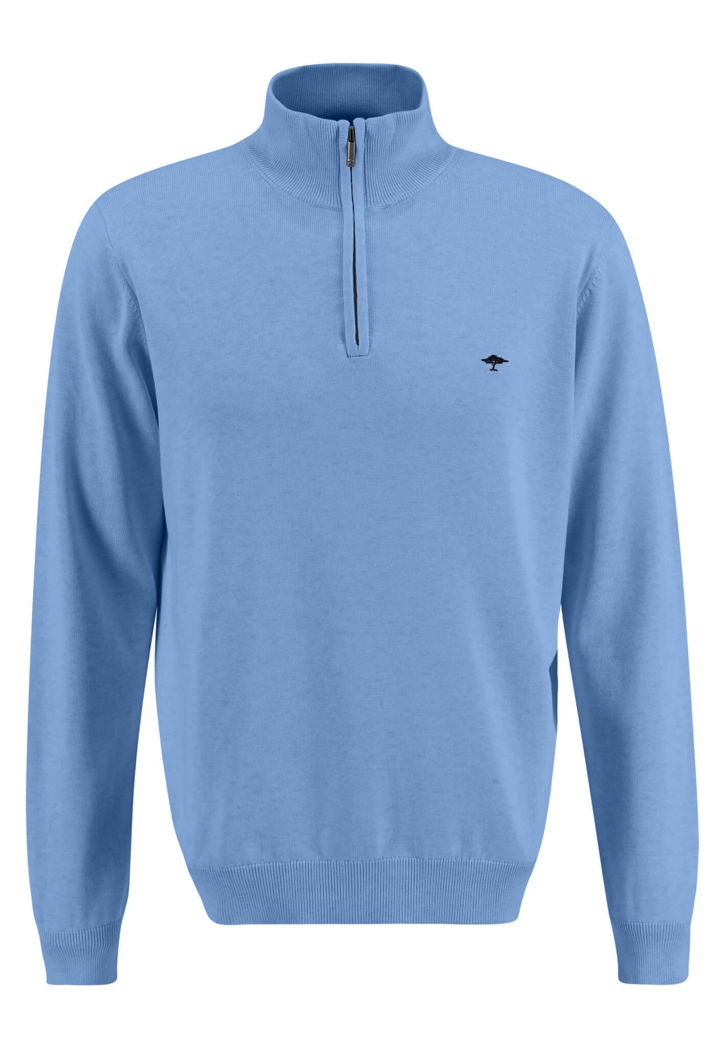 Fynch Hatton - 1/4 Zip Pullover | Cotton - Colour: Light Sky