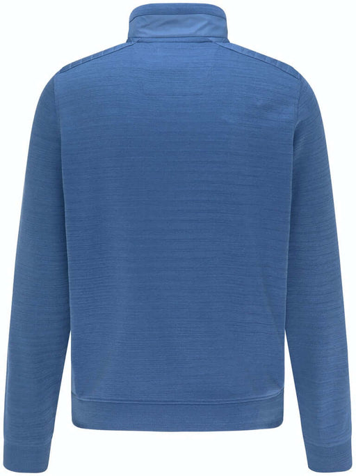 Fynch Hatton | 1/4 Zip Pullover | Cotton | Colour: Blue